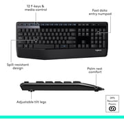 Logitech Wireless Combo MK345 with Full-Size Keyboard and Right-Handed Mouse (920-006481)