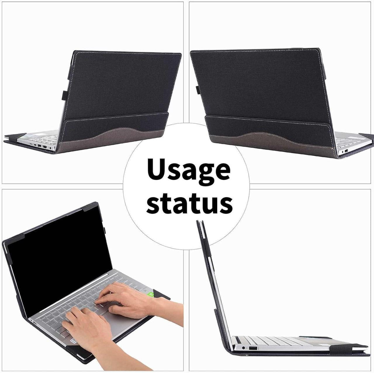 Protective Case Cover for 16" Hp Pavilion Book Pro 16-ab 16t-ab Pavilion Book Plus 16-ag 16-af Pavilion Laptop 16-af 16t-af Detachable Notebook Sleeve Computer Bag with Pencil Holder