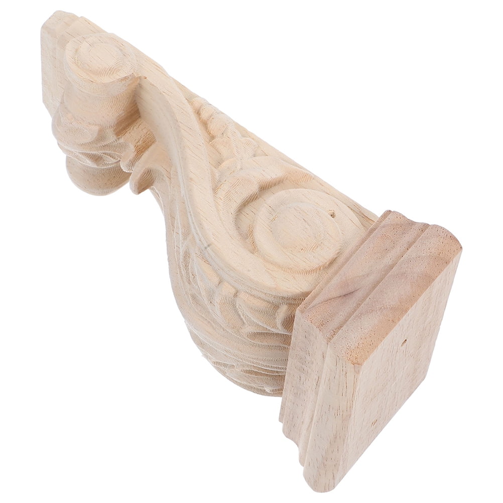 WRITWAA Decorative Wood Corbel Khaki European Style Carved Wall Mounted Home Decor Accent
