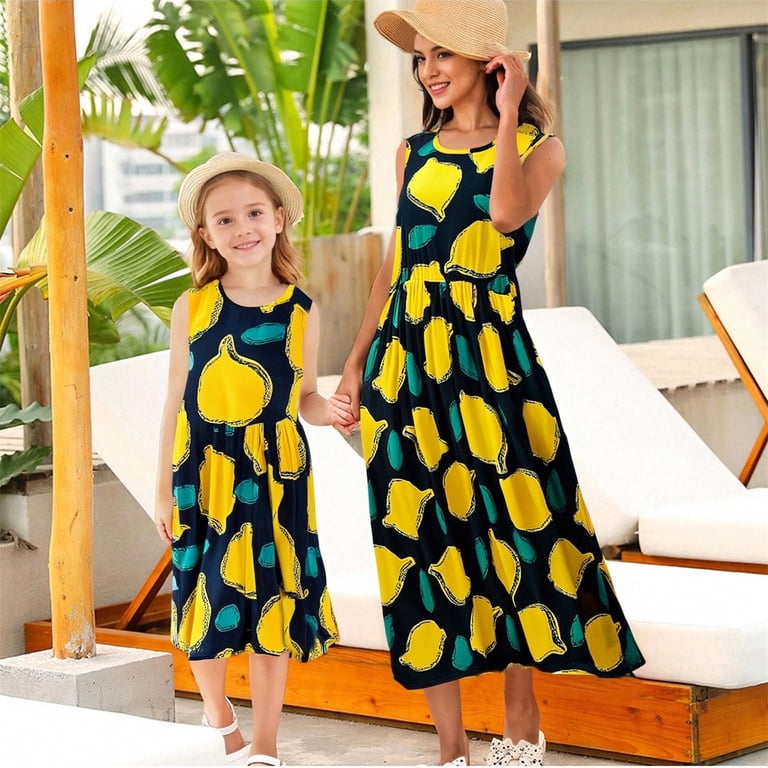 Delliss Mommy and Me Dresses Floral Printed Sleeveless Tank Maxi Dress for Mother and Daughter Summer Casual Sundress Beach Dress - Walmart.com Delliss Mommy and Me Dresses Floral Printed Sleeveless Tank Maxi Dress for Mother and Daughter Summer Casual Sundress Beach Dress - Walmart.com