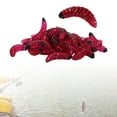 thumbnail image 1 of 50 piezas de señuelos de pesca suaves de cm, cebo de pesca de agua dulce de plástico, gusanos de pesca de lubina, señuelos de pieza artificiales, Rojo shamjiam señuelo de pesca, 1 of 8
