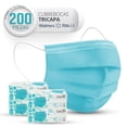 thumbnail image 4 of Cubrebocas Tricapa Gaon 200pz Turquesa, 4 of 5