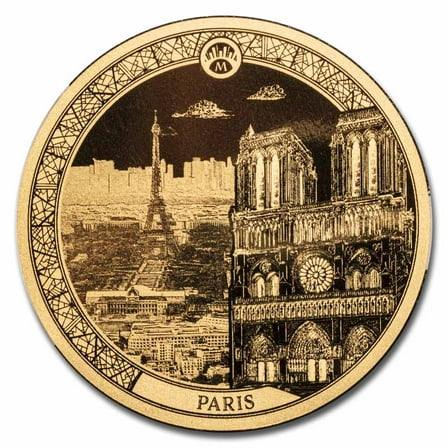 2025 Solomon Islands 1/100 oz Gold Paris (Blister Pack)