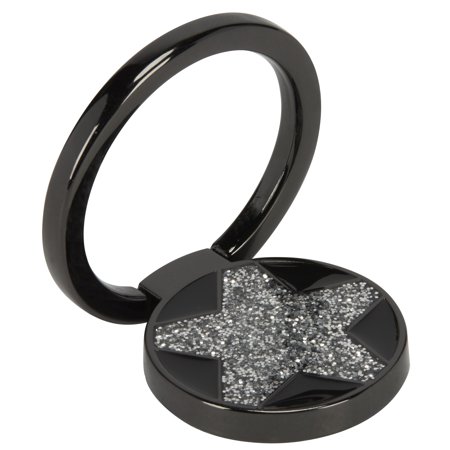 KENDALL + KYLIE Universal Style (Stability) Ring– Star/Silver Glitter/Black/Gunmetal