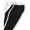 thumbnail image 3 of Ma Croix Men's Three-Tone Stripe Stretch Skinny Track Pants, 3 of 7