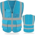 thumbnail image 1 of GHSDFBB High Visibility Safety Vest Mesh Reflective Work Vests for Men Women with Pockets and Zipper Meets ANSI/ISEA Standards, 1 of 7