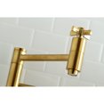 thumbnail image 3 of Kingston Brass KS8107ZX Millennium Wall Mount Pot Filler Kitchen Faucet, Brushed Brass, 3 of 5