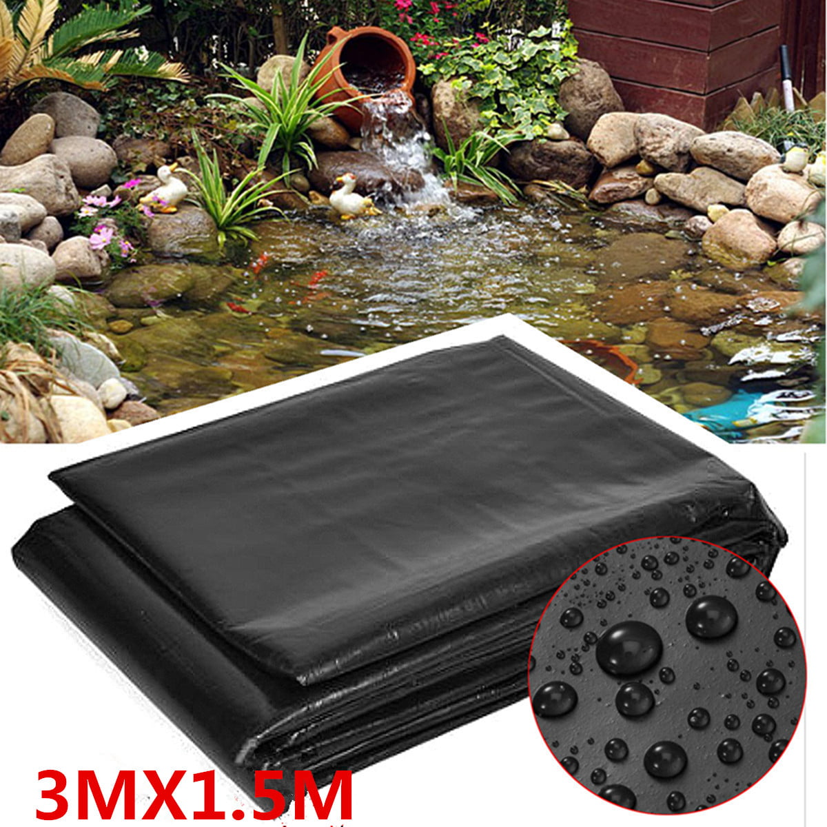 10x6.6ft 0.12mm Thickness Fish Pond Liner Gardens Pool Membran 