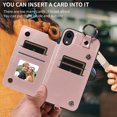 thumbnail image 4 of iPhone XR Case ,Card Slots Leather Wrist Strap Phone Cover for iPhone XR, 4 of 5
