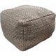 thumbnail image 1 of Funda otomana, otomana sin relleno, tejida a mano, taburete de algodón de punto suave, reposapiés de lino, cojín cuadrado para el suelo, otomana sin relleno para silla de sala de estar, marrón, 16,5, 1 of 5
