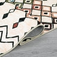 thumbnail image 4 of CAROMIO Boho Area Rug Vintage Rug Washable Rug Geometric Printed Faux Wool Soft Floor Cover Indoor Low Pile Non-Slip Foldable Thin Rug, 4' x 6' Beige, 4 of 5
