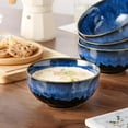 thumbnail image 7 of 24oz Ceramic Bowls Set of 4, Blue Soup & Cereal Bowls, Dishwasher & Microwave Safe, 7 of 7