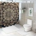 thumbnail image 6 of Shangniulu Shower Curtain, Vintage Pattern Autehntic Style Art Print, Cloth Fabric Bathroom Decor Set with Hooks, 6 of 6