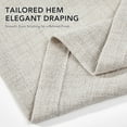 thumbnail image 4 of Deconovo Linen Textured Sheer Curtains, Grommet Top Window Panels, Natural, 52"x63", 2 Panels, 4 of 11