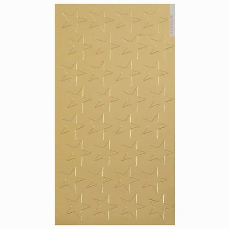Foil Embossed Scrapbook Stickers - STICKERS FOIL STARS 1/2 IN 250/PK GOLD