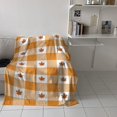 thumbnail image 4 of Thanksgiving Soft Fleece Throw Blankets for Couch/Bed, Buffalo Plaid Flannel Blanket Cover for Picnic Camping Travel, Lightweight Microfiber Bed Throws, for All Seasons,50x60inch Autumn Maple Leaves, 4 of 6