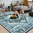 thumbnail image 5 of Homore Vintage Boho Oriental Medallion Area Rug, 4' x 6', Blue, 5 of 7