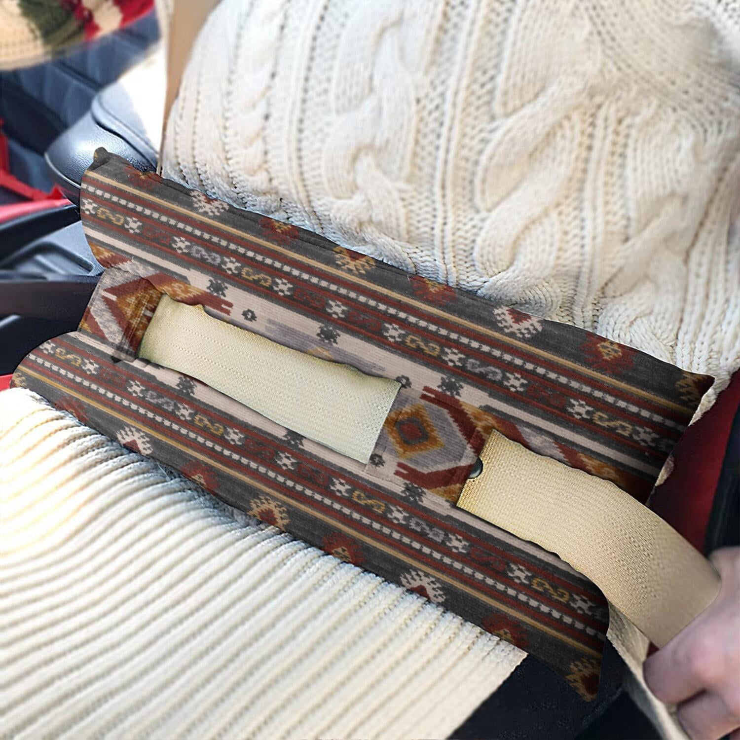 Universal Recovery Seat Belt Pillow For Mastectomy & Heart Surgery (Earthy)