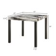 thumbnail image 2 of Roundhill Furniture Cavira Modern Faux Marble Counter Height Dining Table, 2 of 9
