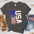 thumbnail image 5 of MANHUJI Tshirts for Women Women Casual Independence Day Flag Print T Shirt Short Sleeve Shirt Loose Blouse Tops Casual Tops for Women Womens Tanks Womens TopsBlack, 5 of 5