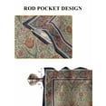 thumbnail image 6 of Boho Floral 2 Panel Kitchen Curtains for Windows, Vintage Flowers Abstract Art Ethic Tribe Bathroom Privacy Curtain, Home Décor Window Treatment for Bedroom/Living Room 55"x45", 6 of 6