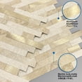thumbnail image 2 of 3D Stone Brick Backsplash Tile for Kitchen Peel and Stick Self-Adhesive Wall Tile,Marble Linear Mosaic Tiles Stickers Bathroom Wall Panels Fireplace Vanity (Blue Green Gray,5sheets), 2 of 6