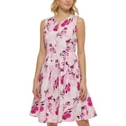 Women's Floral A-Line Dress Pink Frosting/Multi 12