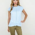 thumbnail image 5 of Women's Sleeveless Knit Top With Seam Front Detail- Large, Blue, 5 of 6