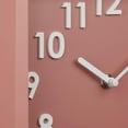 thumbnail image 3 of Bouclair Horloge Carrée Rose, 3 of 5