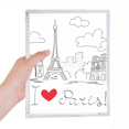 thumbnail image 1 of I Love Paris France Eiffel Tower Line Notebook Loose Diary Refillable Journal Stationery, 1 of 3