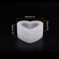 thumbnail image 2 of 3uds 3D Corazón Forma Silicona Molde Epóxi Resina Espejo Corazón Forma para Bricolaje Fabricación Resina Artesanías Unique Bargains moldes de fundición de resina de joyería, 2 of 7