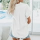 thumbnail image 4 of DTBPRQ - Camisas abotonadas para mujer, blusas de algodón de manga corta, cuello en V, túnicas casuales, color liso, tallas grandes, con bolsillos, 4 of 6