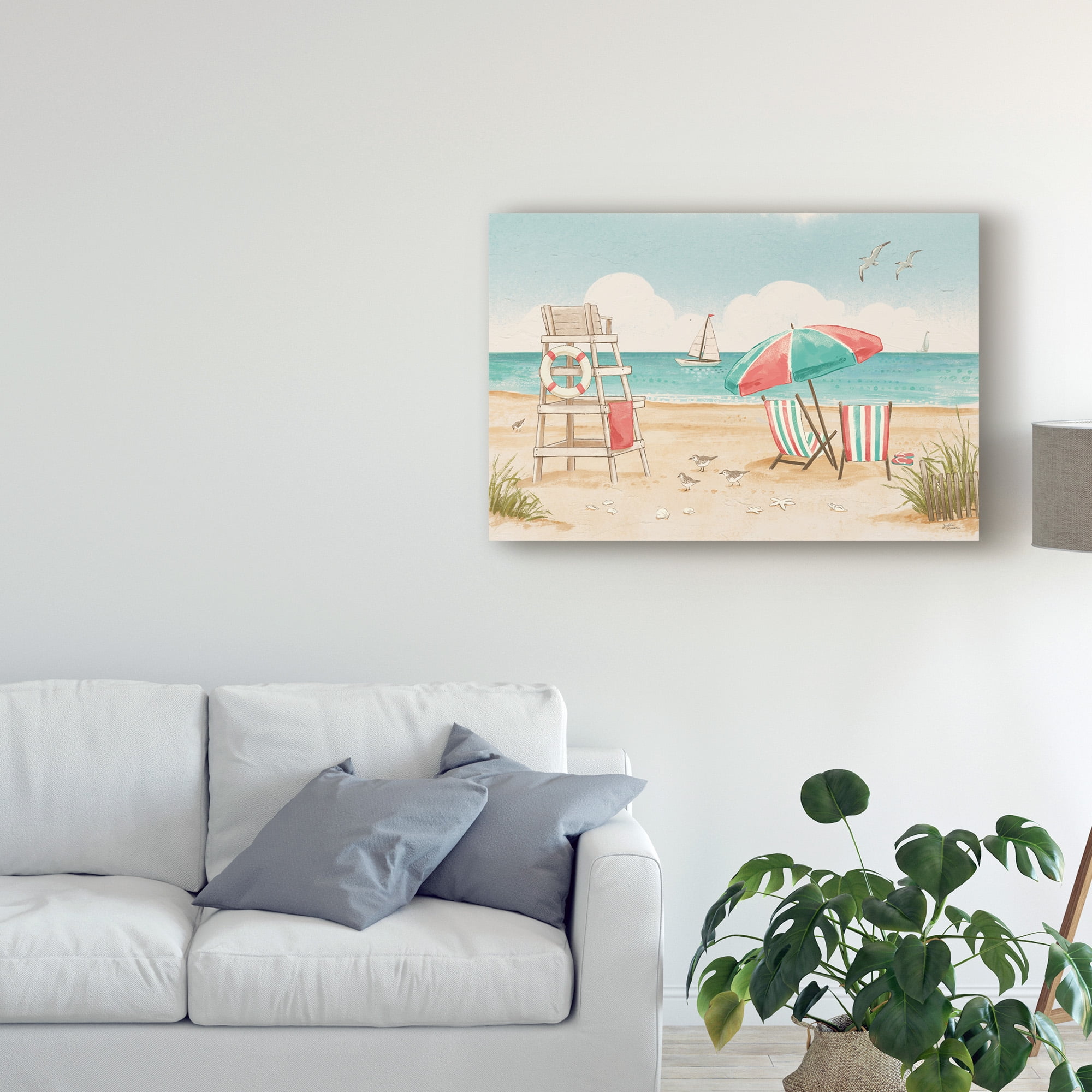 Trademark Fine Art 'Beach Time I' Canvas Art by Janelle Penner