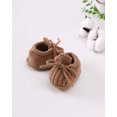 thumbnail image 5 of Baby Booties Knitted Shoes Newborn First Cozy Warm Shoes for Infant Boy Girl Solid Color Winter Shoes 0-3 Months Brown, 5 of 7