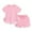 Pink A, variant on LYMAYTER 9M-7T Girls Summer Shorts Set for Baby Toddler 2PCS Short Sleeve Ruffle Cotton T-Shirt and Elastic Drawstring Shorts Pants Sets