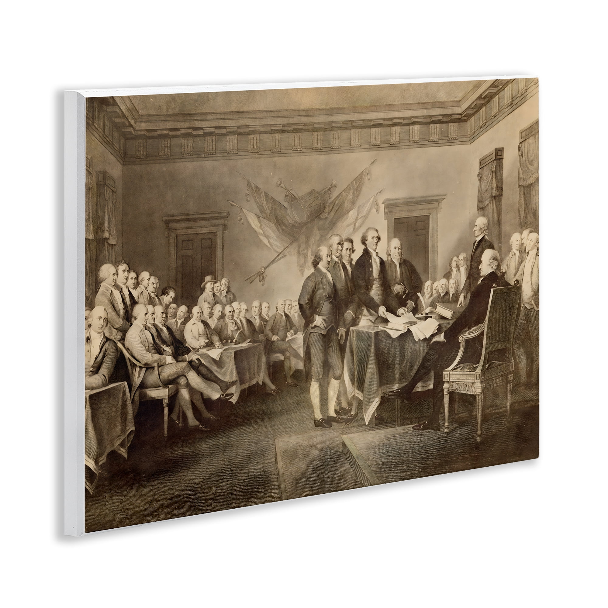 Stupell Industries Historical Signing Of Declaration Wall Plaque Art, design by Arlington Prints