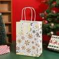 thumbnail image 4 of CuiLiyq 12 Pcs Christmas White Gift Bags with Gold Bronzing, Christmas Wrapping Bags with Handles, Xmas Gift Bags for Holiday Party Favors and Decor Supplies (Snowflake), 4 of 6