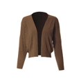 thumbnail image 3 of MixMatchy Women's Basic Solid Patterened Texture Lightweight Soft Open Front Cropped Cardigan, 3 of 5