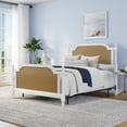 thumbnail image 6 of Hillsdale Furniture Melanie Wood and Cane Queen Bed, White, 6 of 18