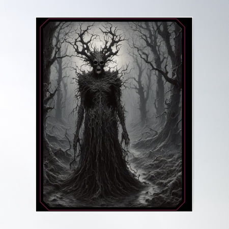 The Forest Ghoul Poster Wall Art, Modern Wall Decor For Living Room Bedroom, 8x12 UNFRAMED