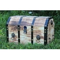 thumbnail image 3 of Vintiquewise QI003319L Wooden Decorative Lion Rings Pirate Trunk with Lockable Latch & Lock, Large, 3 of 4