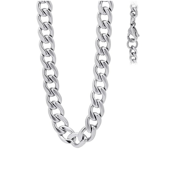 Stainless Steel Unisex 6mm 16 Inches Cuban Fashion Link Chain Necklace
