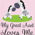 thumbnail image 2 of CafePress - Great Aunt Loves Me Zebra Body Suit - Baby Light Bodysuit, Size Newborn - 24 Months, 2 of 4