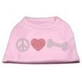 thumbnail image 6 of Pet Dog and Cat Shirt Rhinestone, "Peace Love  Bone", 6 of 8