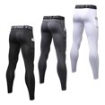 thumbnail image 4 of 3 Pack Men’s Compression Pants Quick Dry Sport Tights Baselayer Running Workout Active Athletic Leggings, 4 of 8