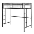 thumbnail image 6 of Walker Edison Premium Traditional Twin Metal Loft Bed, Black, 6 of 10