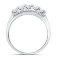 thumbnail image 4 of 14kt White Gold Mens Round Diamond Wedding Channel Set Band Ring 1.00 Cttw, 4 of 4