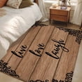 thumbnail image 5 of Live Love Laugh Washable Area Rugs 3'x5', Vintage Floral Texture Brown Wood Grain Low Pile Throw Living Room Rug Non-Slip Sturdy Edge Binding Carpet for Indoor Entryway Bedside Kitchen, 5 of 9