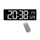 thumbnail image 3 of Reloj de pared digital con alarma, 12/24 h, horario de verano, alarma dual y temperatura. Blanco, 3 of 9