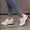 White, variant on Jacenvly 2024 New Wedge Shoes Women's Casual High-Heeled Slip-On Shoes Fashion Casual Slip-On White Sandals for Women